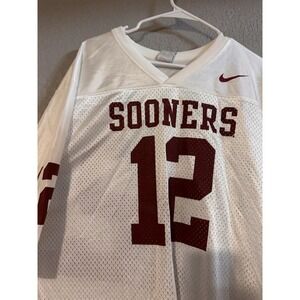 Oklahoma Sooners Nike Team Authentic Football Jersey White #12 XL College
